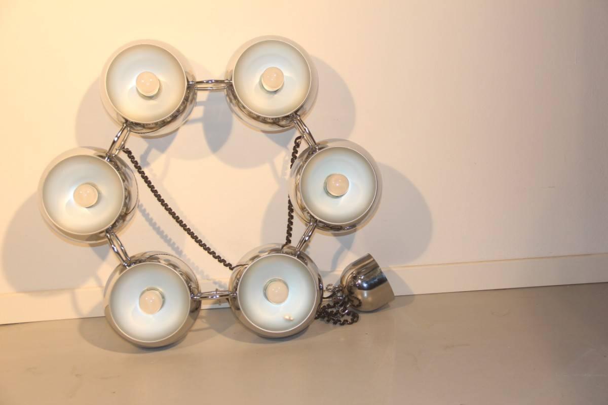 Rare Pair of Reggiani Chandelier 1970s Italian Design 1