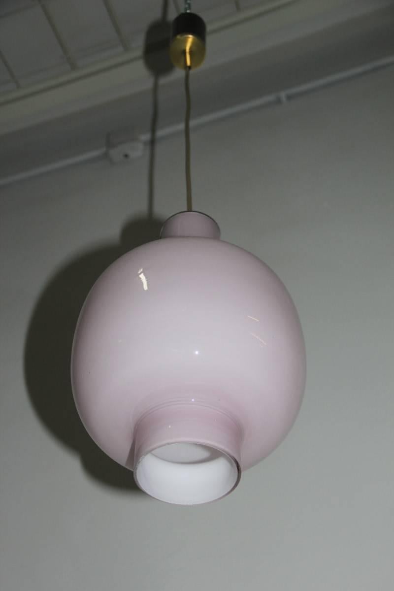 Ceiling lamp 1950s Vistosi Murano art glass.