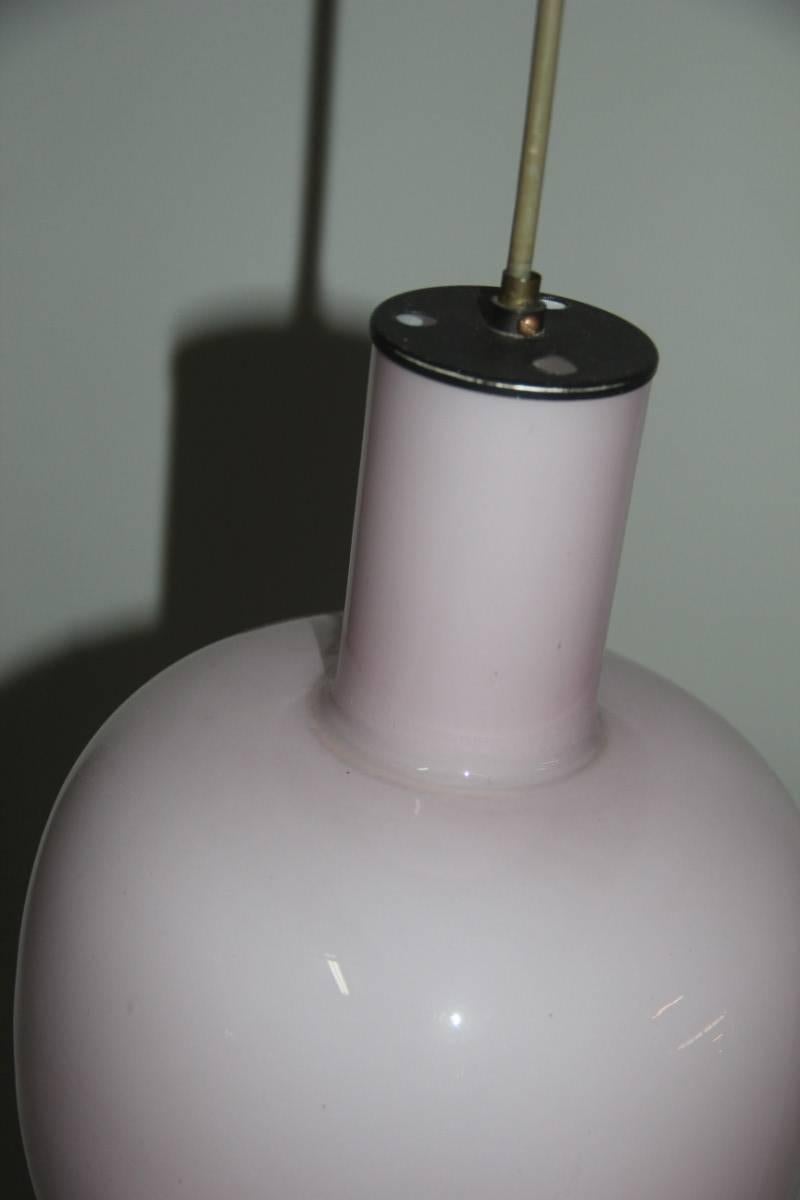 Italian Ceiling Lamp 1950s Vistosi Murano Art Glass