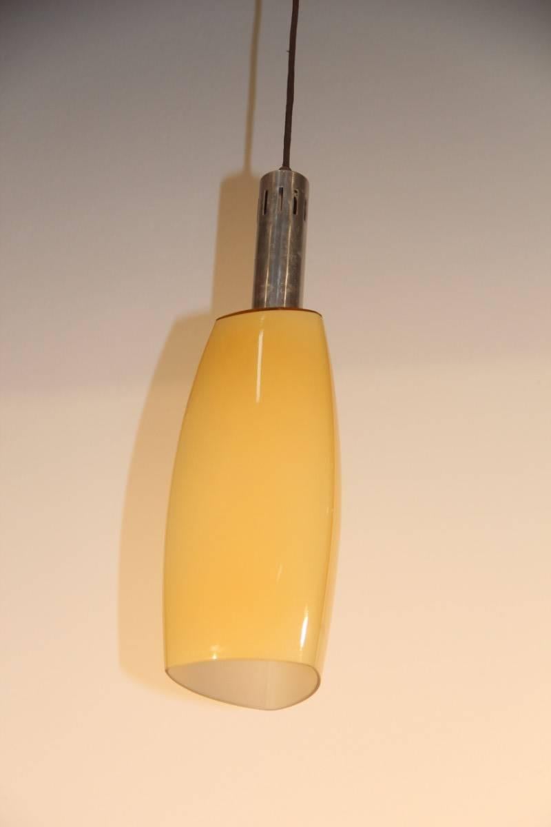 Ceiling lamp Stilnovo design 1960 glass art.