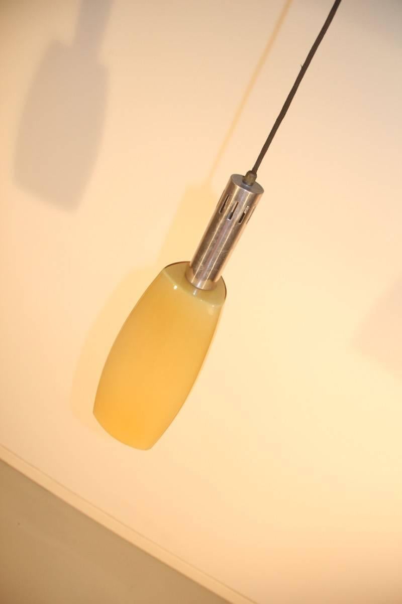 Ceiling Lamp Stilnovo Design 1960 Glass Art In Good Condition For Sale In Palermo, Sicily