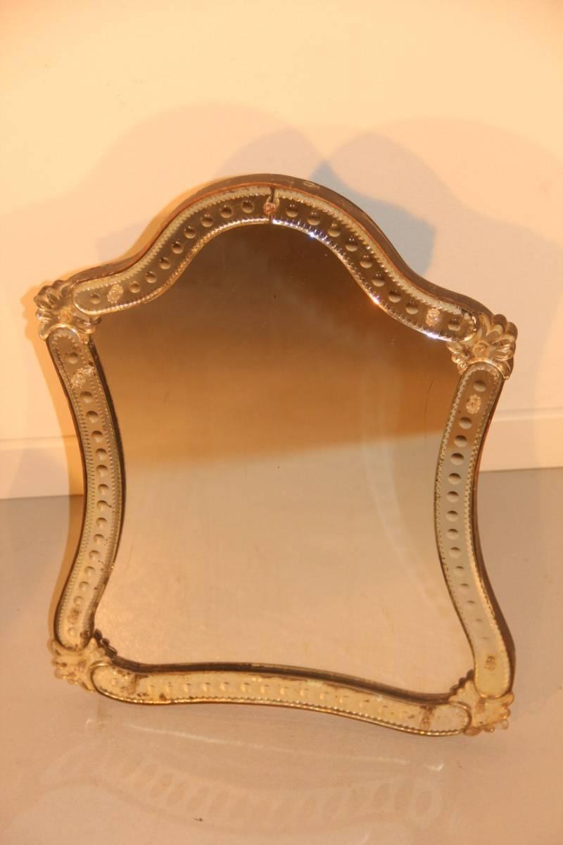 Art Deco Table Mirror 1920 Very Chic and Elegant Crystal For Sale