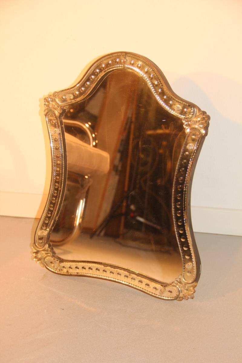 Early 20th Century Table Mirror 1920 Very Chic and Elegant Crystal For Sale