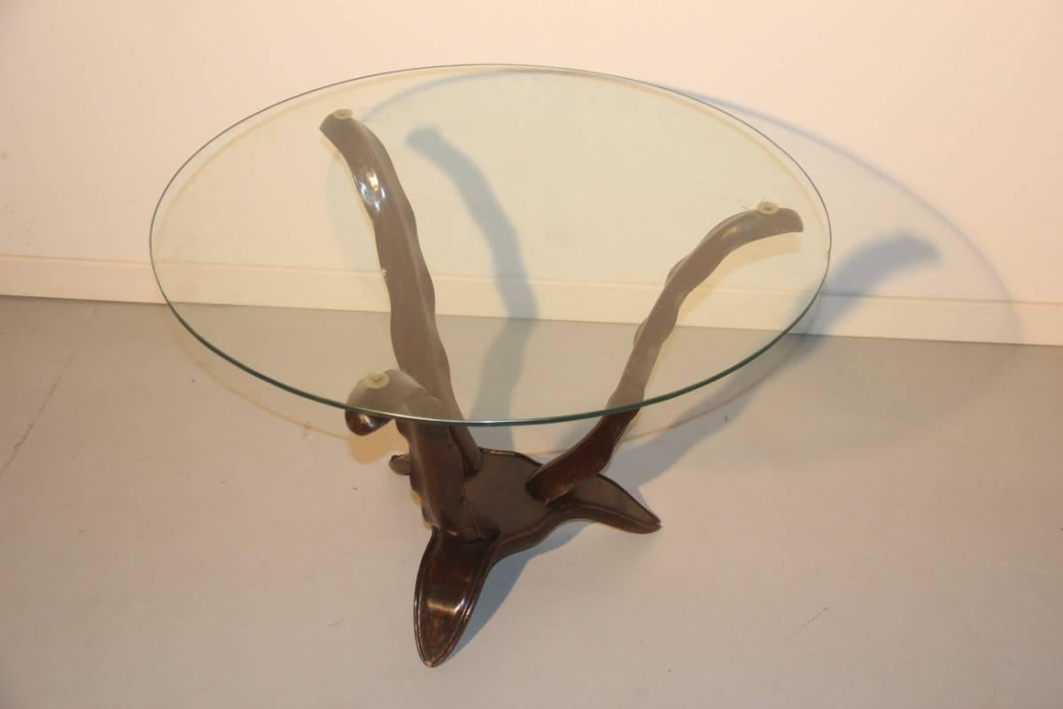 Glass Midcentury Italian Design Coffee Table, 1940s For Sale