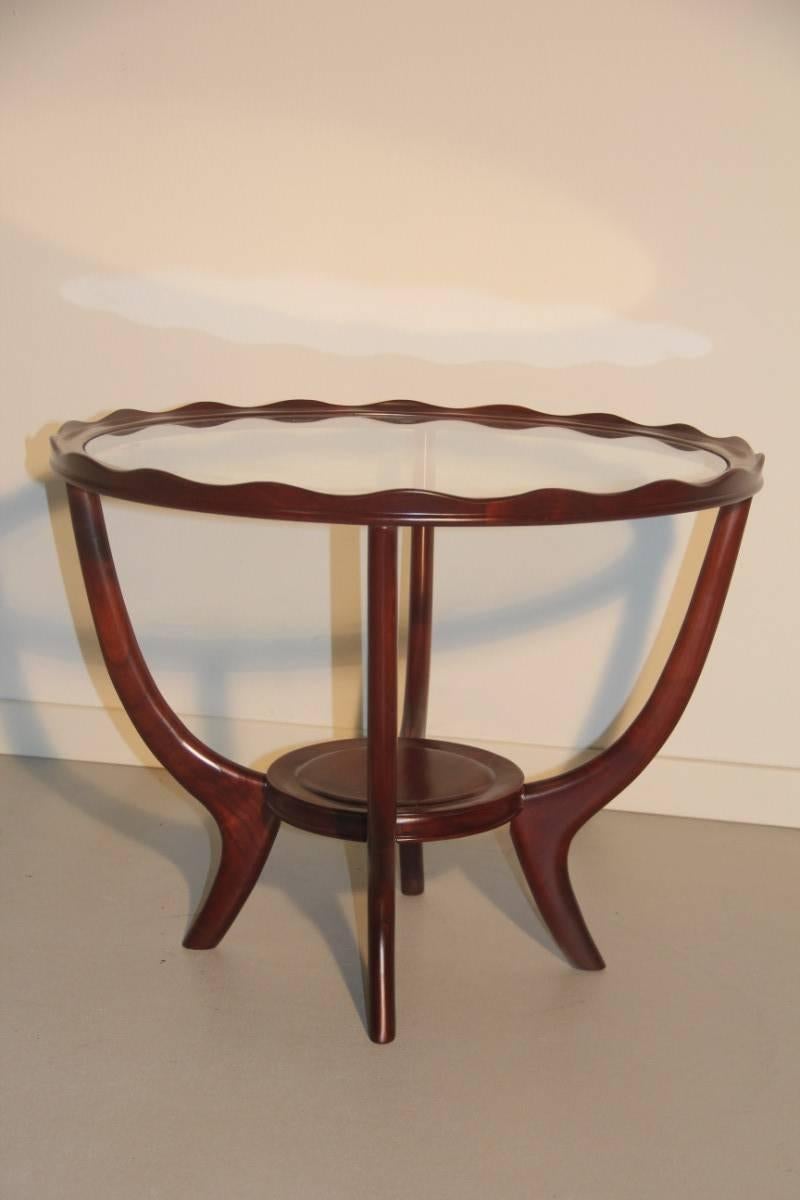Glass Coffee Table Italian Mid-Century Design For Sale