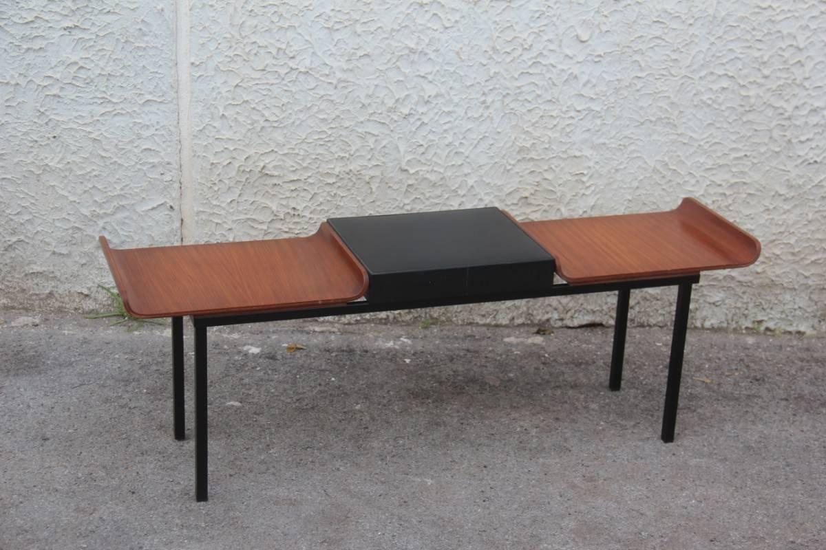 Metal Italian Design Curved Bench Mid-Century Home Attributed