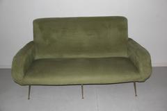 Italian Mid-Century Design Sofa Peluche, 1950s Original Fabric by Gigi Radice