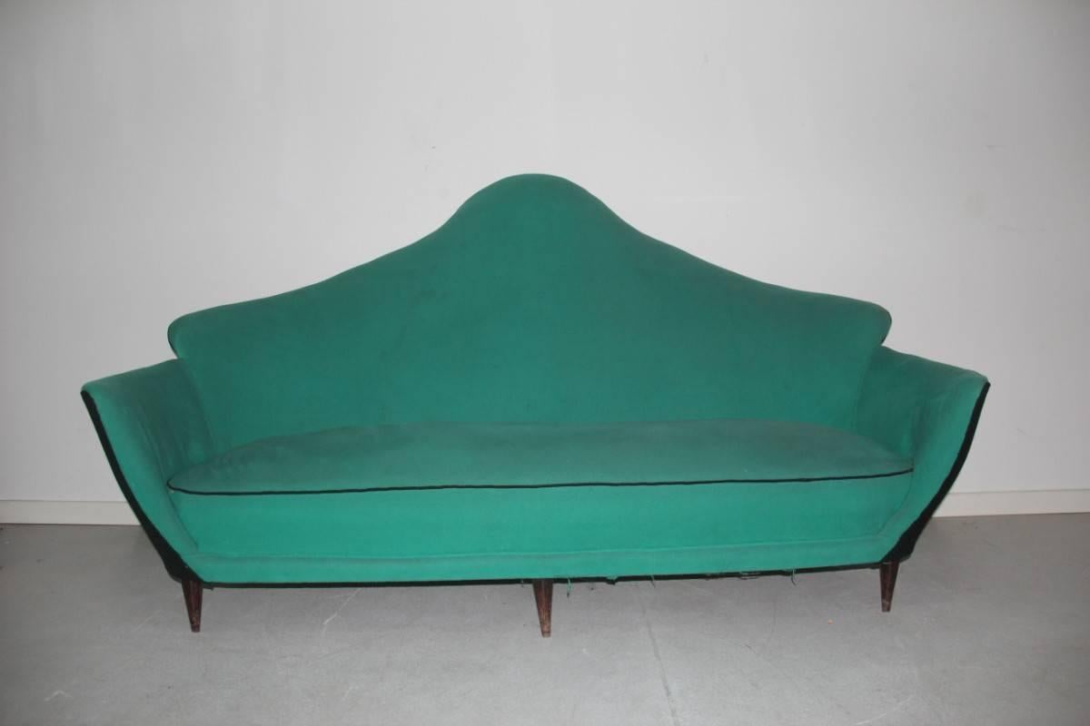 Velvet Mid-Century Modern Living Room Sets, Italian Design 1950