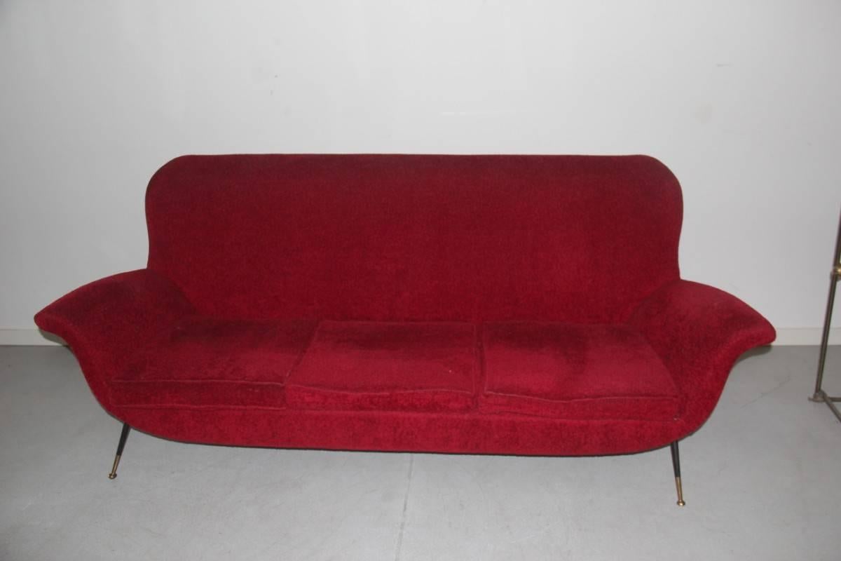 Mid-Century Modern Mid-century Modern Living Room Sets Minotti Gigi Radice Italian Design 1950 Red