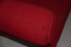 Mid-Century Modern Curved Sofa Minotti Gigi Radice Italian Design Red Color