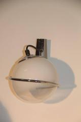 Pop Art Wall Sconces 1970s Steel and glass Italian design