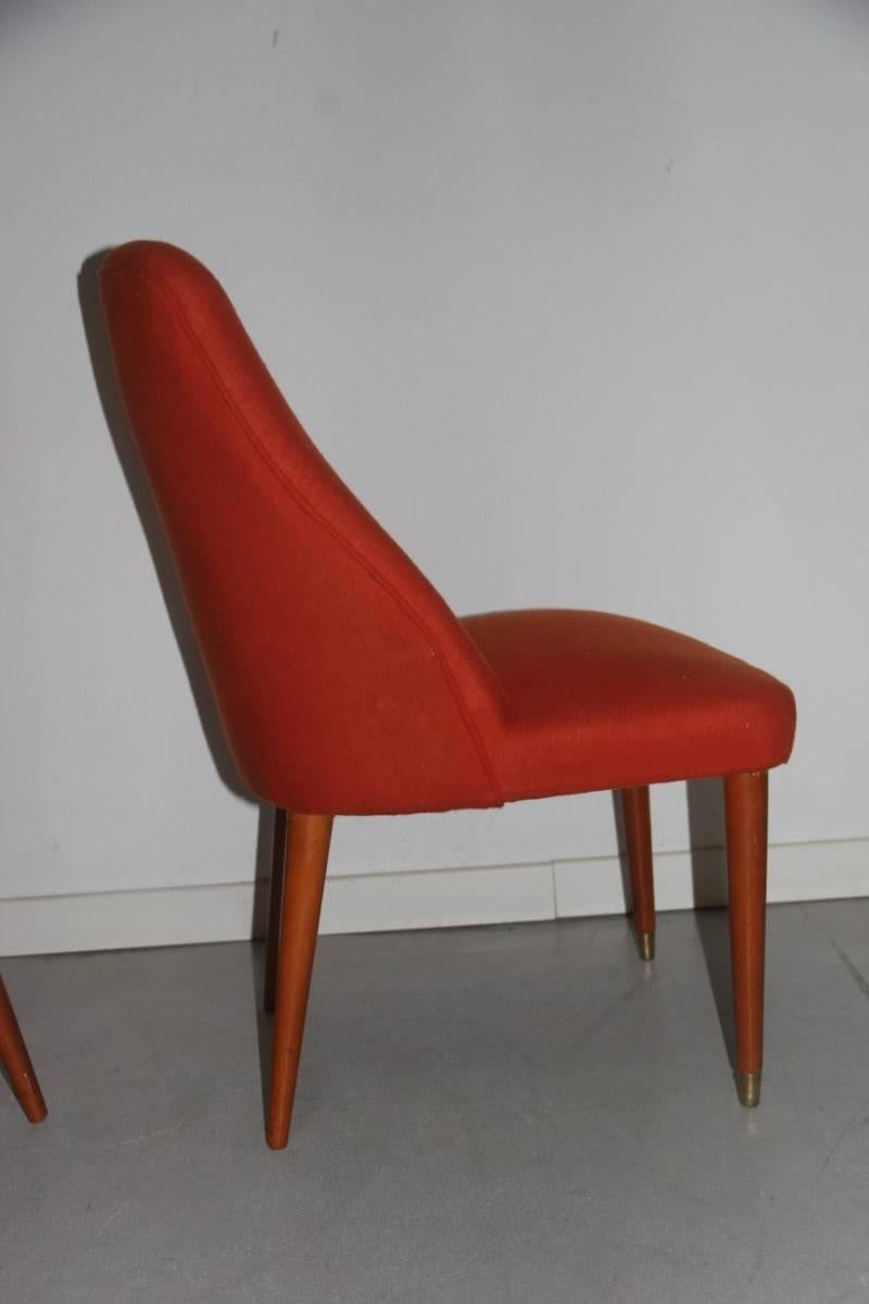 Mid-20th Century Pair of Very Particular Form Chairs Mid-Century Design Italian