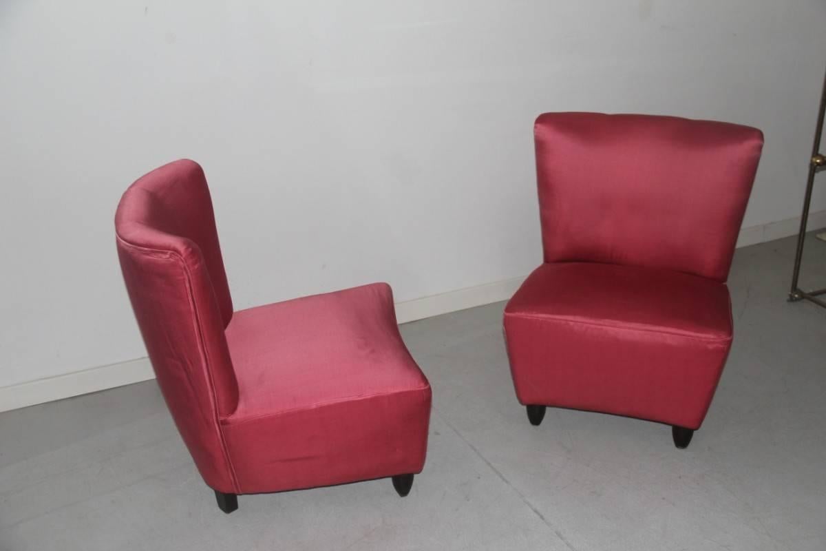 Mid-Century Modern Pair of Elegant Mid-Century Chair Guglielmo Ulrich Attributed For Sale