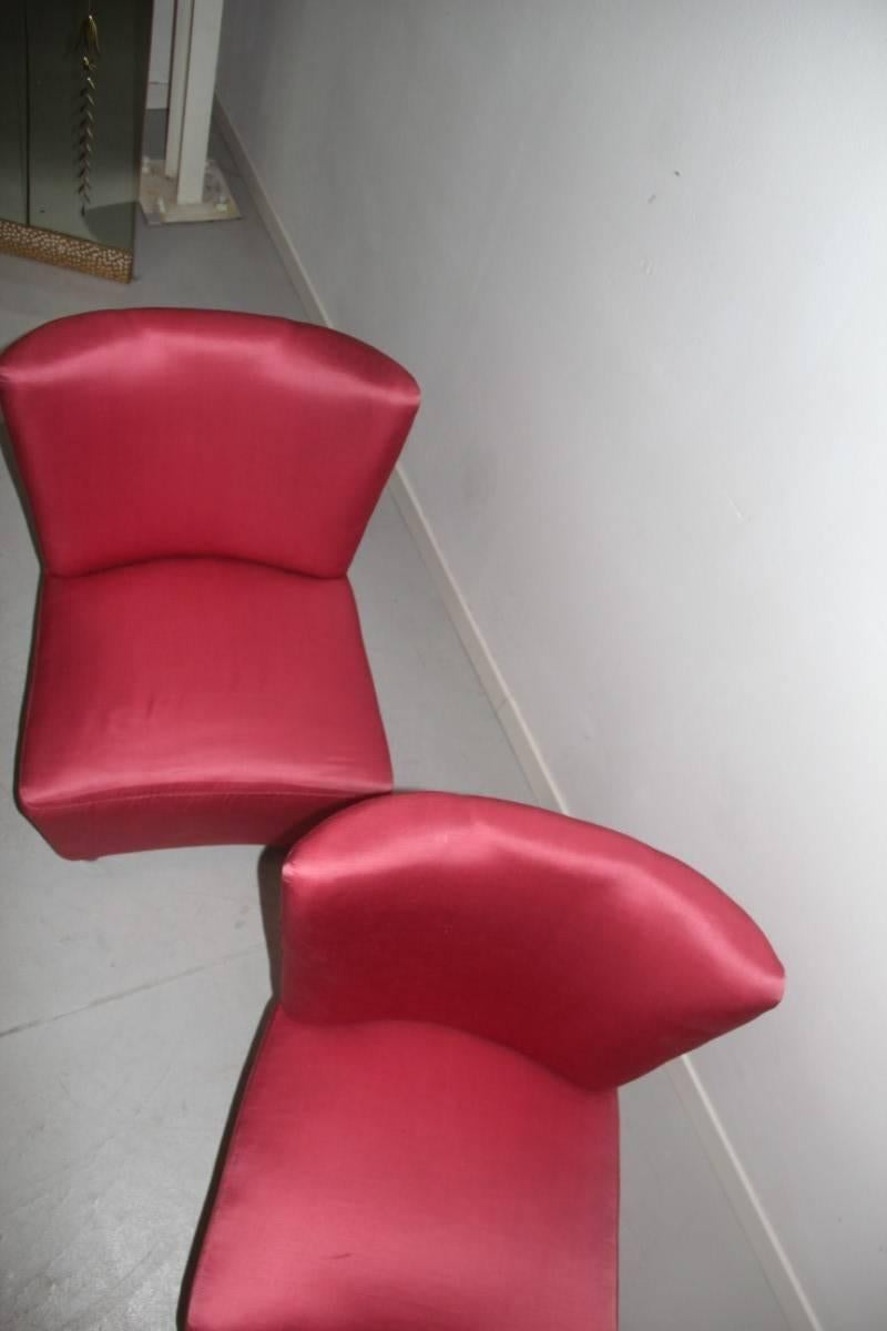 Mid-20th Century Pair of Elegant Mid-Century Chair Guglielmo Ulrich Attributed For Sale