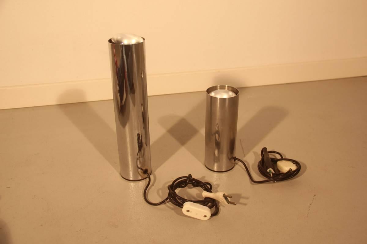 Tubolar Chrome Table Lamps Minimal Design Stilnovo In Good Condition For Sale In Palermo, Sicily