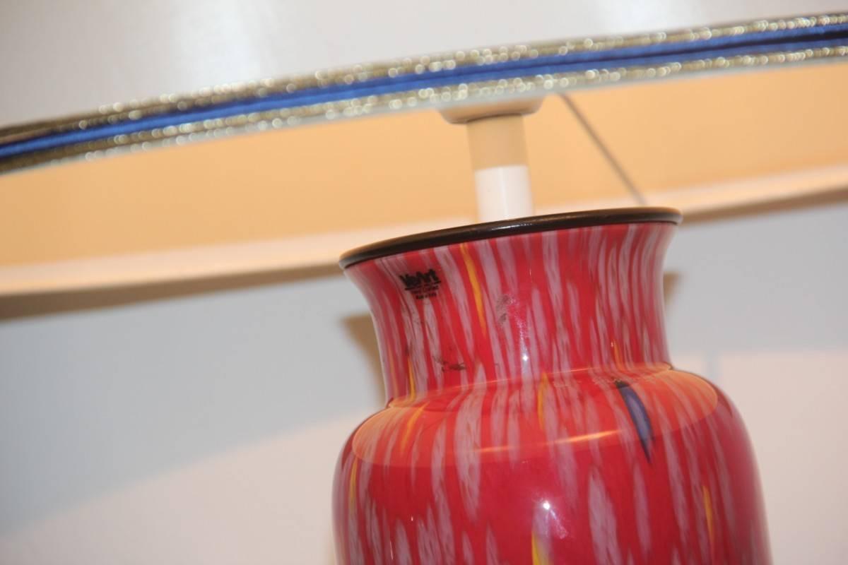 VeArt Murano Art Glass Table Lamp, 1970s Italian Design In Good Condition For Sale In Palermo, Sicily