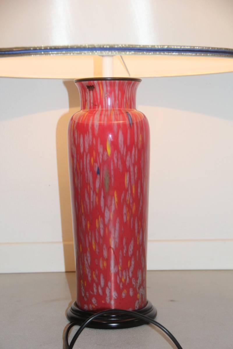 Late 20th Century VeArt Murano Art Glass Table Lamp, 1970s Italian Design For Sale