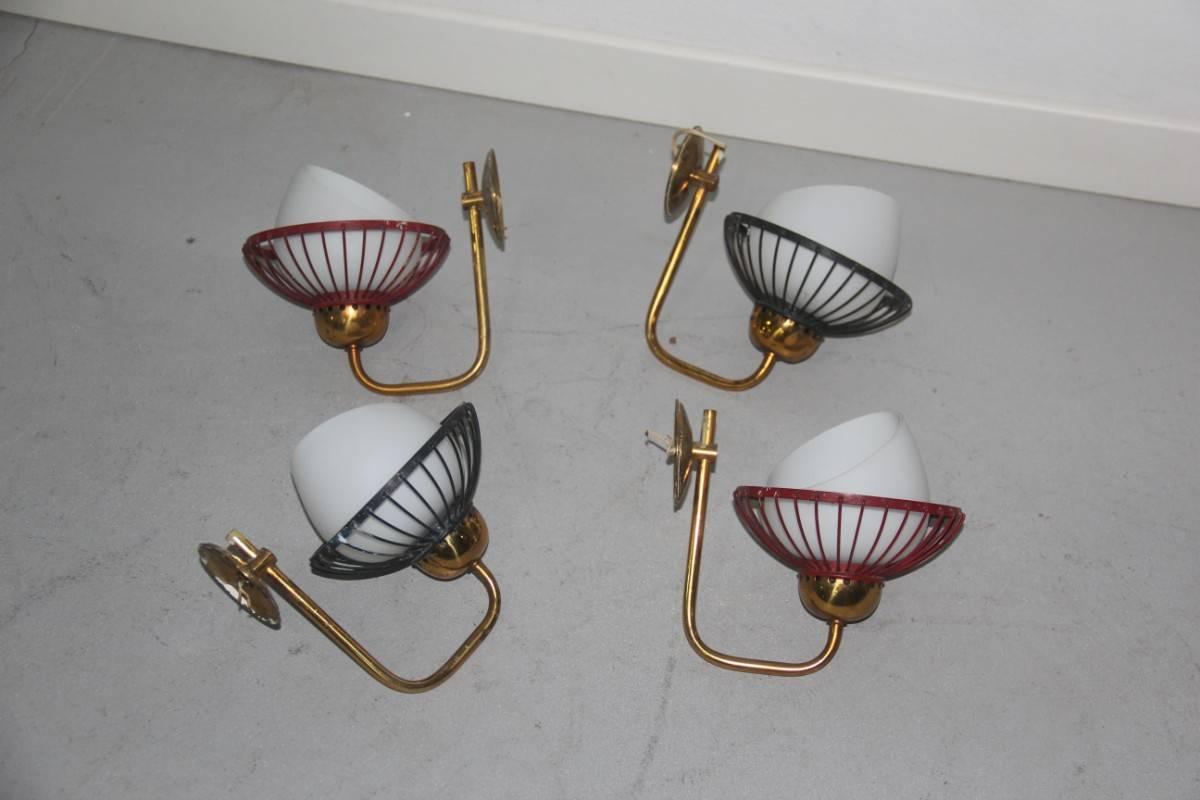 Sconces Italian Mid-Century Design, 1950s Minimal For Sale 1