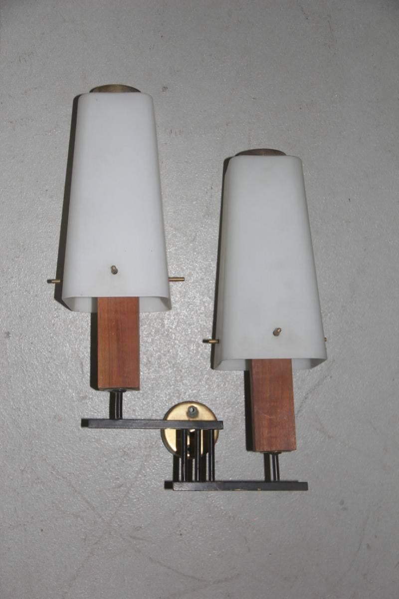 Esperia Pair of Wall Sconces Mid-Century Italian Design For Sale 2