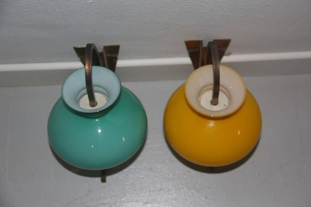 Particular Wall Sconces Different Color Italian Design, 1950s In Good Condition For Sale In Palermo, Sicily