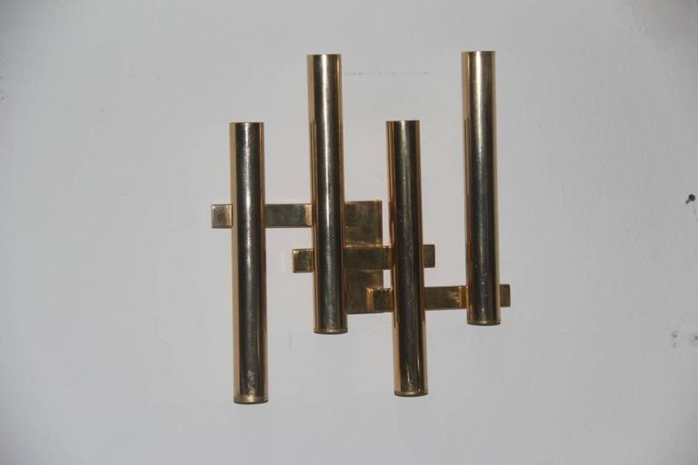 Minimal Sciolari Walla Sconces Gold 1970s Chic Design At 1stdibs Minimal Sciolari Walla Sconces Gold 1970s Chic Design