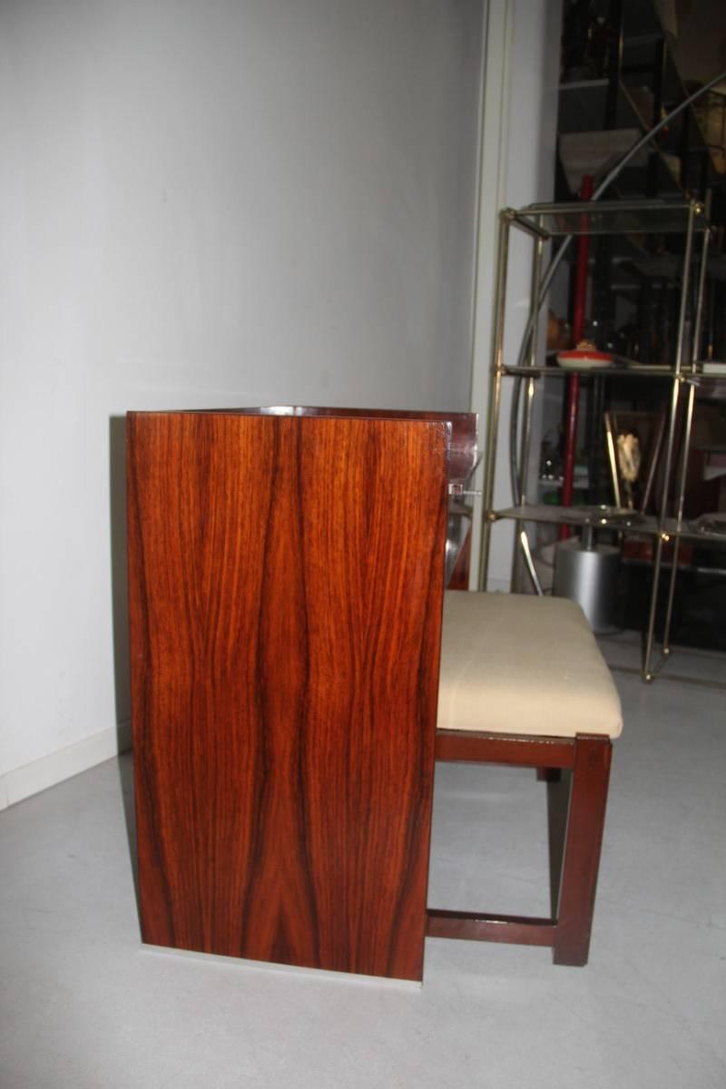 Vanité minimale design italien production MIM, pouf 40 cm hauteur cm.75 largeur, 45 cm profondeur, hauteur de la vanité avec miroir ouvert cm.114.