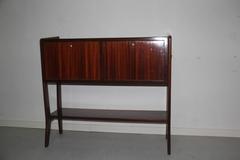 Minimal Geometric Console with Two Large Doors 1950s Italian Design
