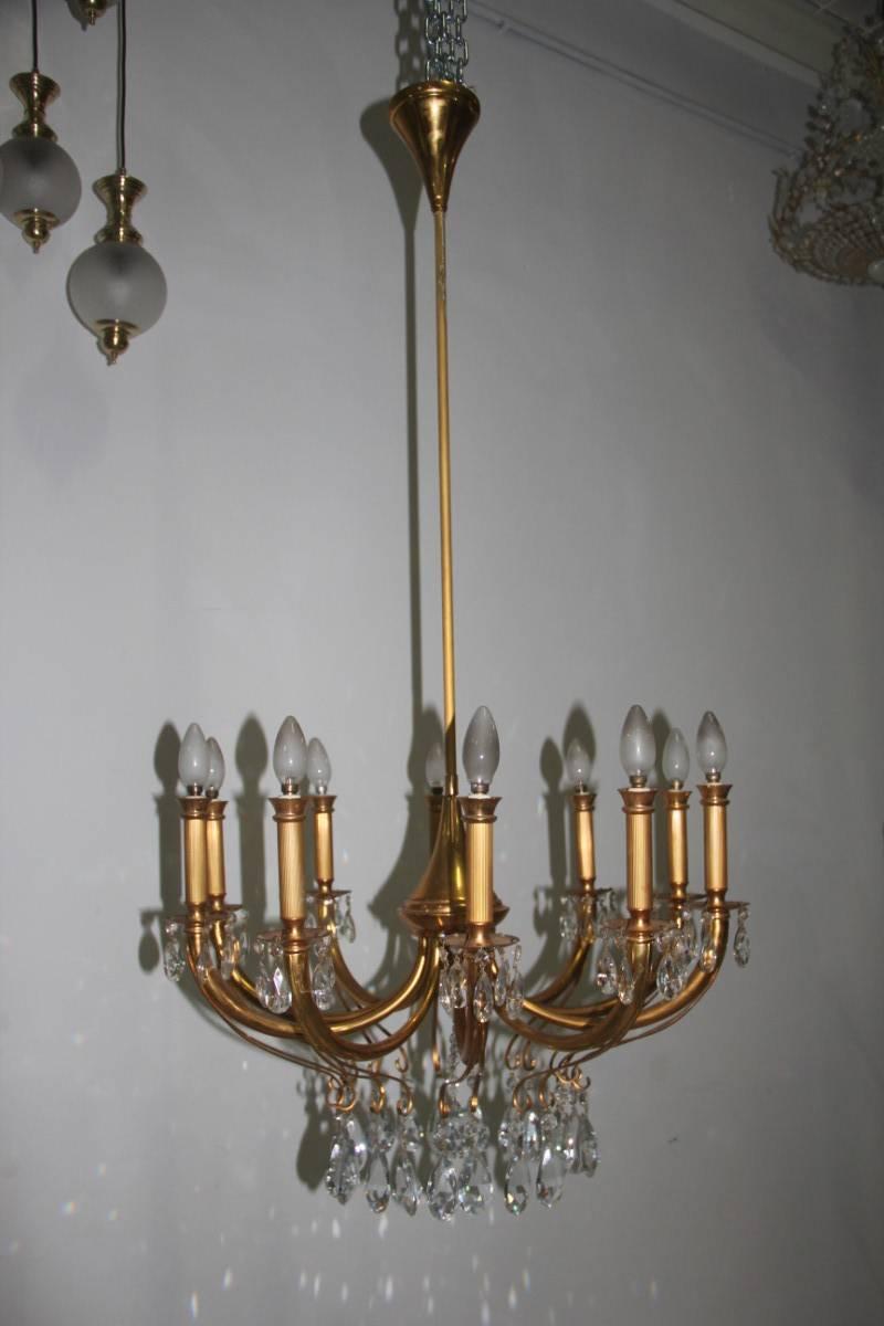 Elegant chandelier Lumi design Milano 1950s.