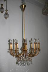 Elegant Chandelier Lumi Design Milano, 1950s