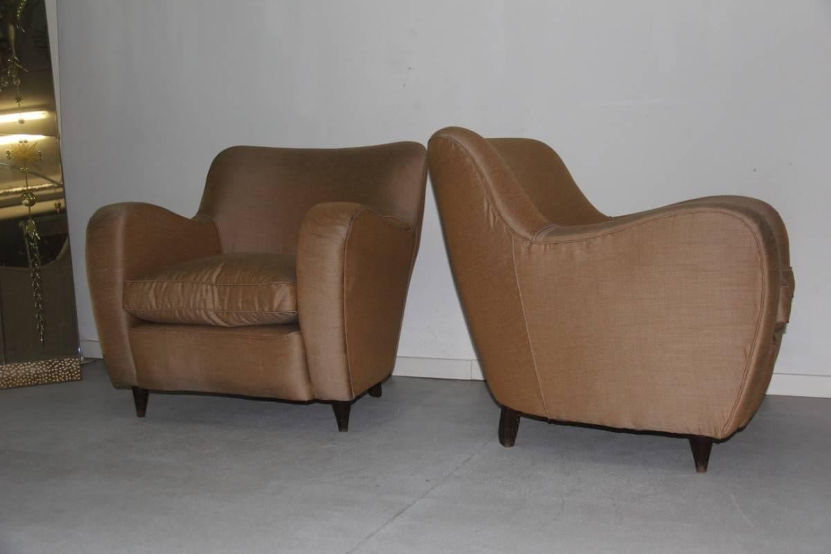 Italian armchairs Paolo Buffa attributed design, 1950s.