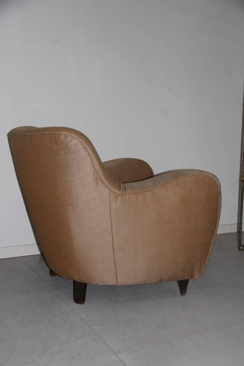 Mid-20th Century Italian Armchairs Paolo Buffa Attributed Design, 1950s Brown 
