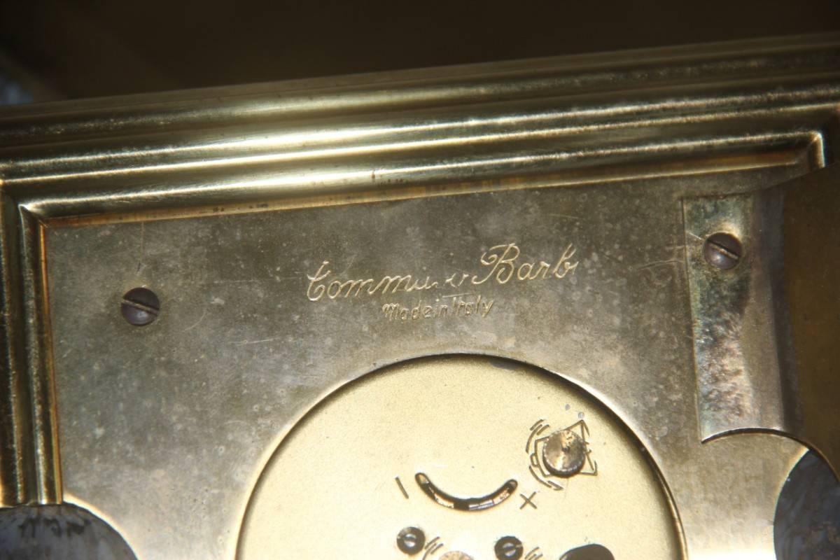 Tommaso Barbi Bottega Gadda, 1970s , brass Clock Bowl Italian design  For Sale 2