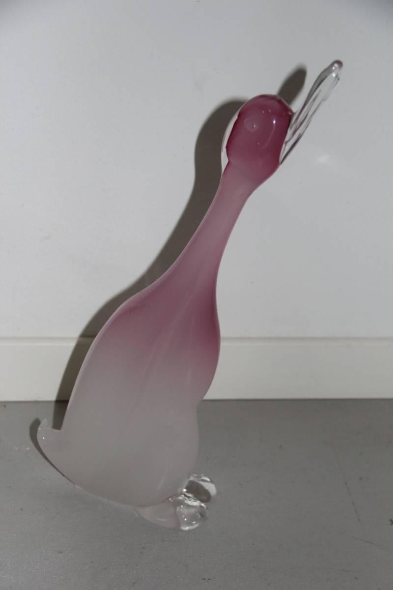 italien Seguso Duck Murano Verre de Murano albâtre 1960 Verre de Murano  en vente