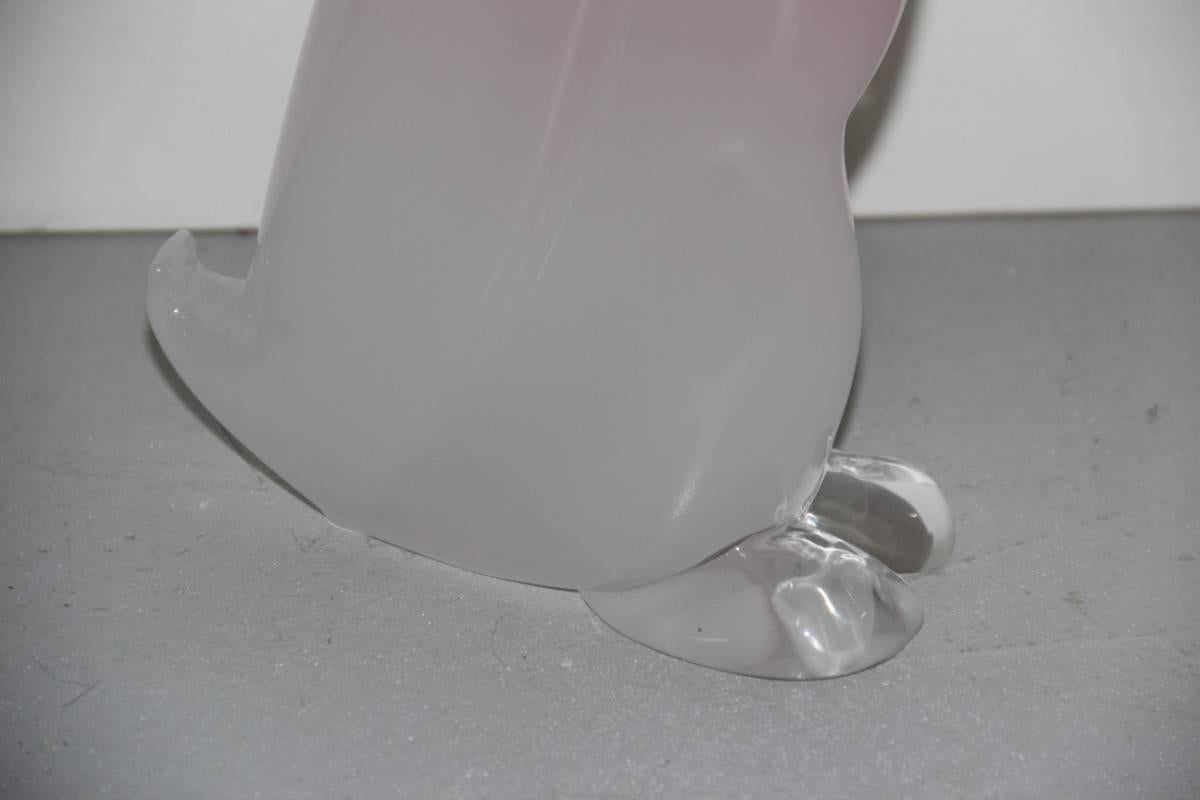 Italian Seguso Duck Murano Glass Alabaster 1960 Murano Glass  For Sale
