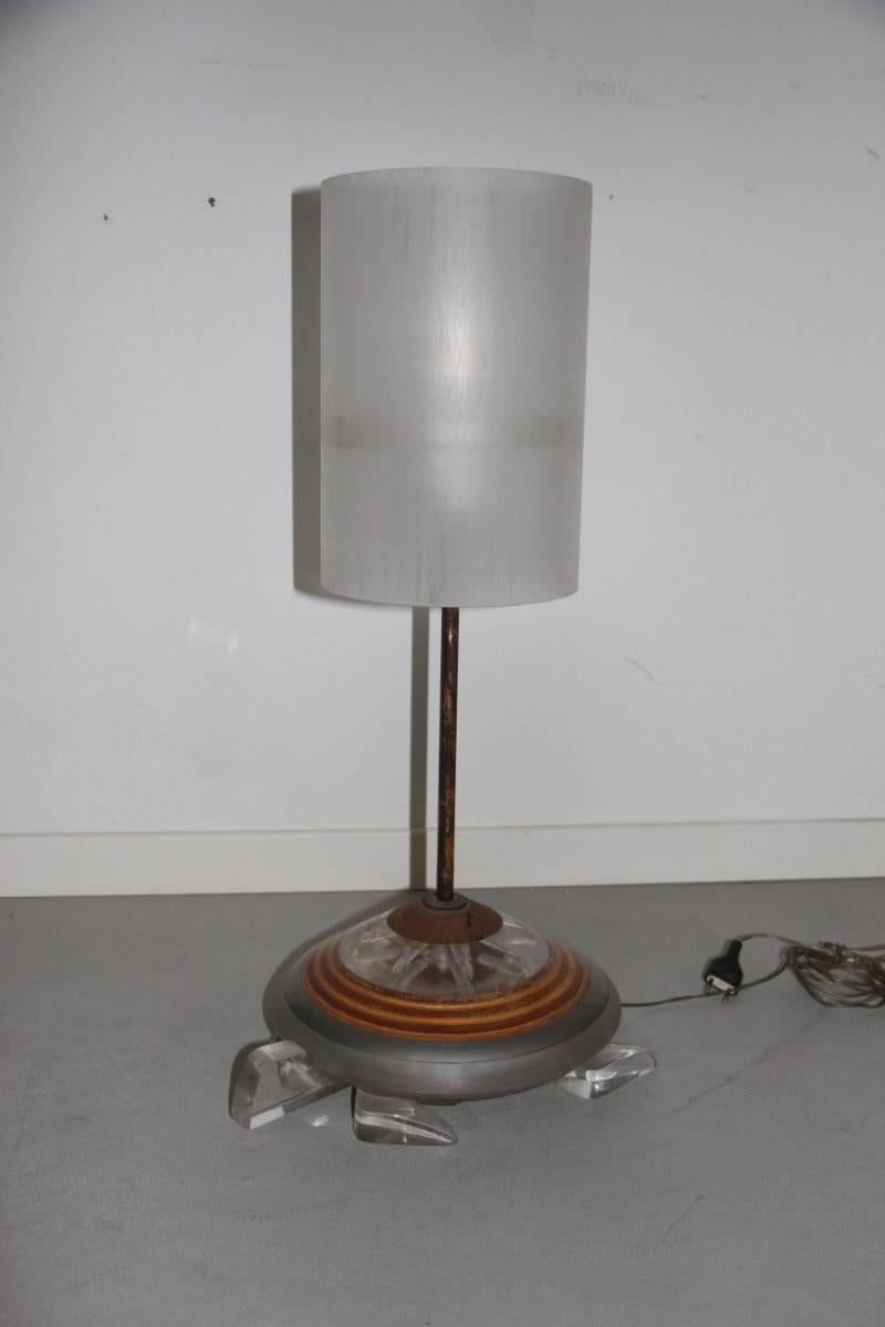 Italian Sculpture Very Particular Table Lamp Shaped like a Turtle in Perspex, 1970 For Sale