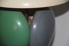 Mid-Century-Tischlampe, Metall lackiert, 1950er Jahre, italienisches Design, mehrfarbig