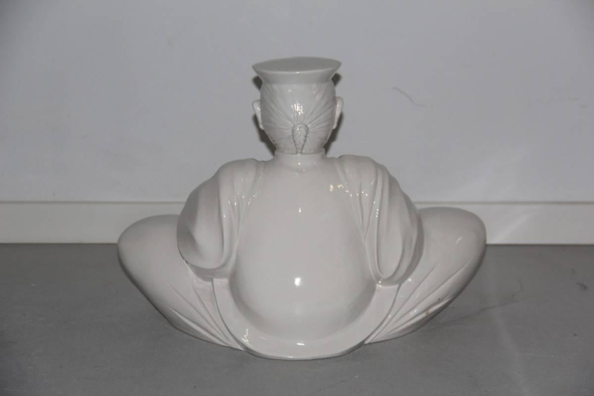 Mid-Century moderno Ceramica figurativa anni '70 Buddha molto speciale in vendita