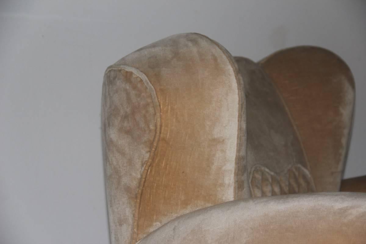 Mid-Century Modern Very Special 1950s Armchair Attributed to Guglielmo Ulrich Italian Design 
