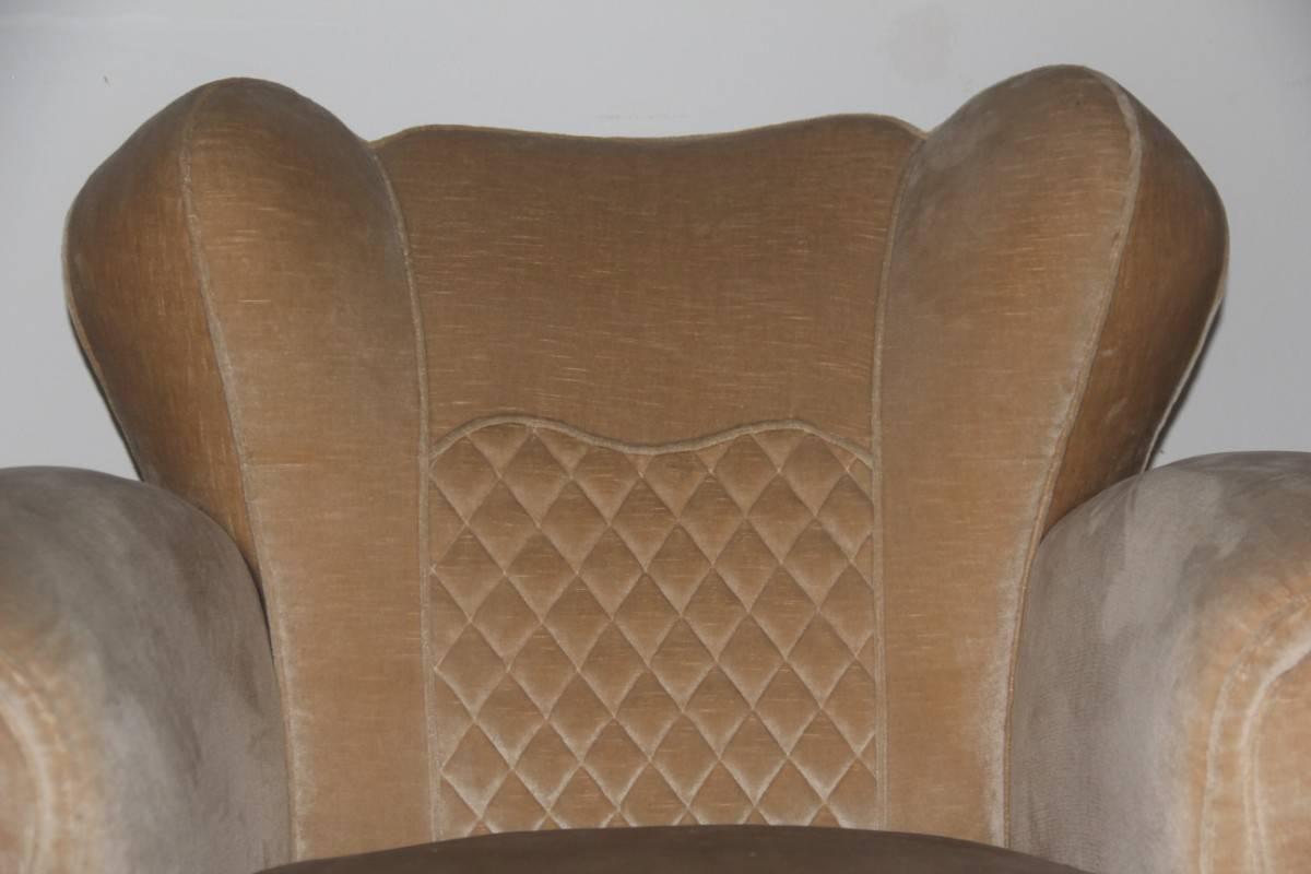 Brass Very Special 1950s Armchair Attributed to Guglielmo Ulrich Italian Design 