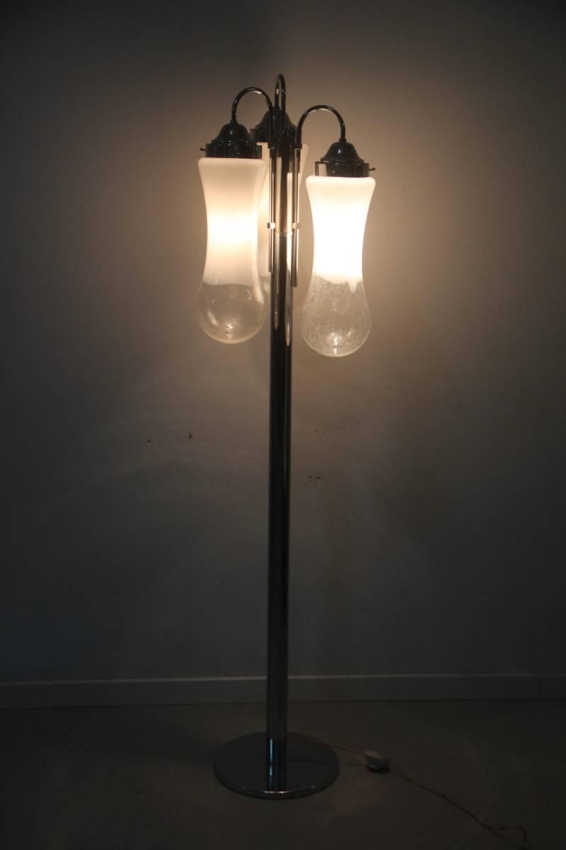 Mazzega floor lamp in Murano art glass Italian design.