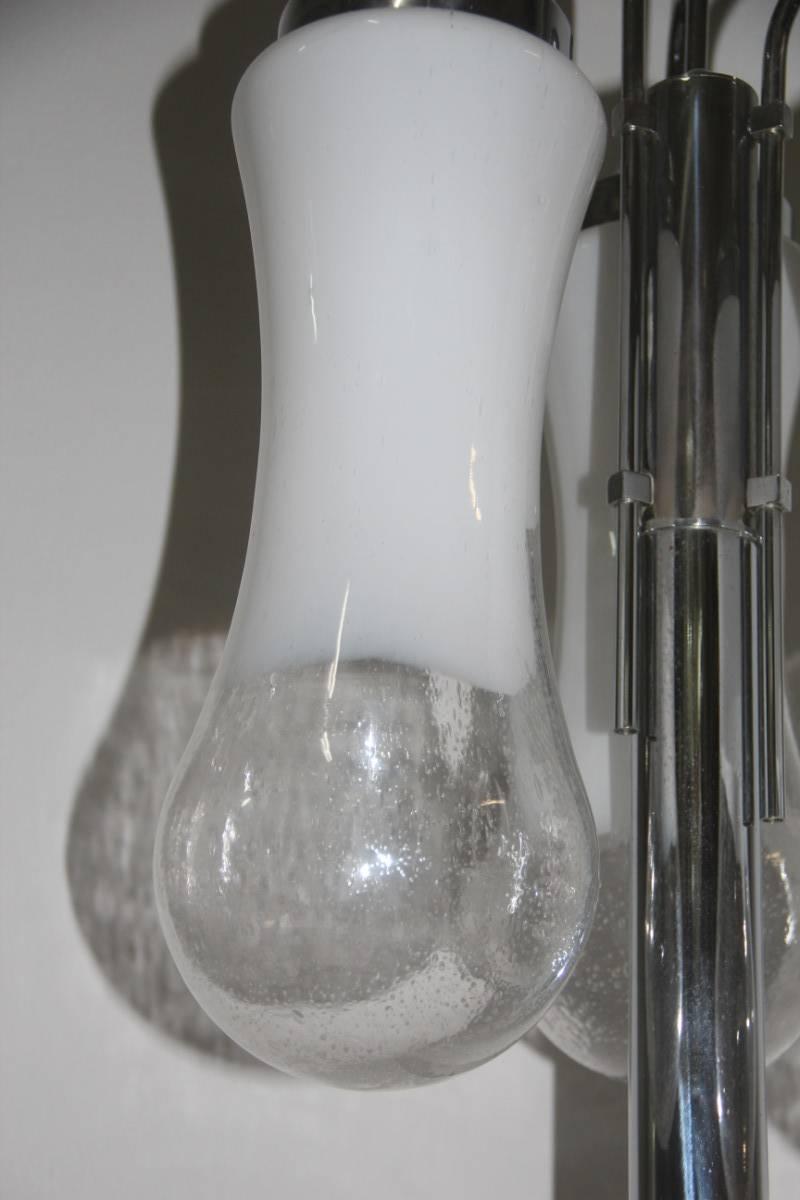Mazzega Floor Lamp in Murano Art Glass Italian Design 1970  For Sale 1