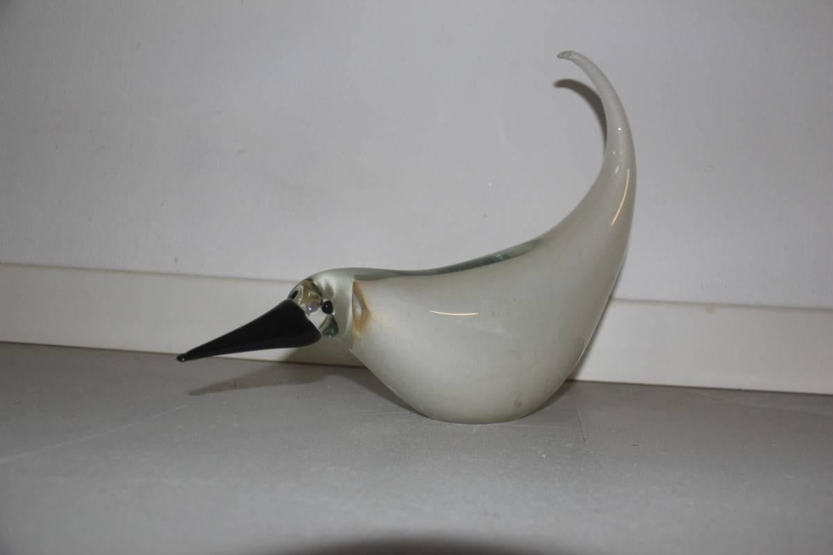 Late 20th Century Bird Murano Art Glass Barbini Attributed, 1970 For Sale