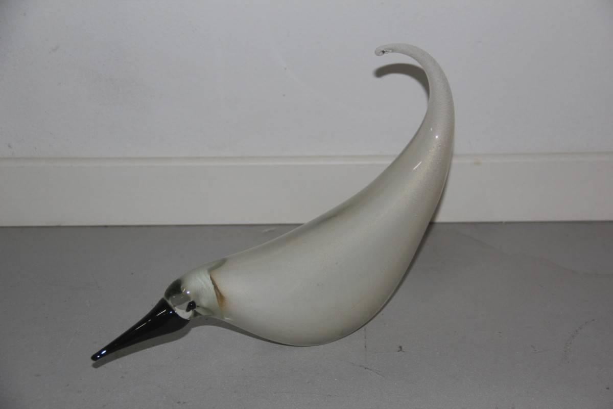 Bird Murano Art Glass Barbini Attributed, 1970 In Excellent Condition For Sale In Palermo, Sicily