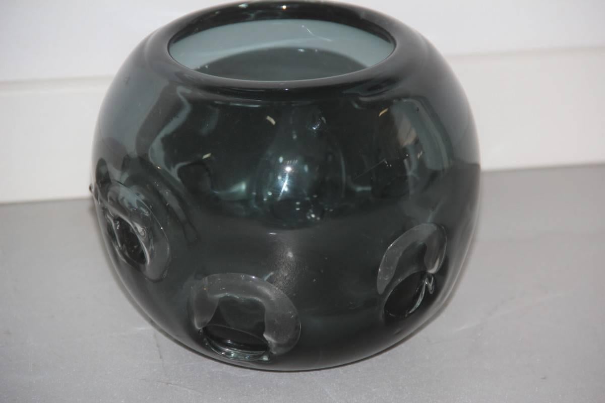Coppia di vasi in vetro di Murano 1960 bugnato massiccio Seguso Attribuito in vendita 2