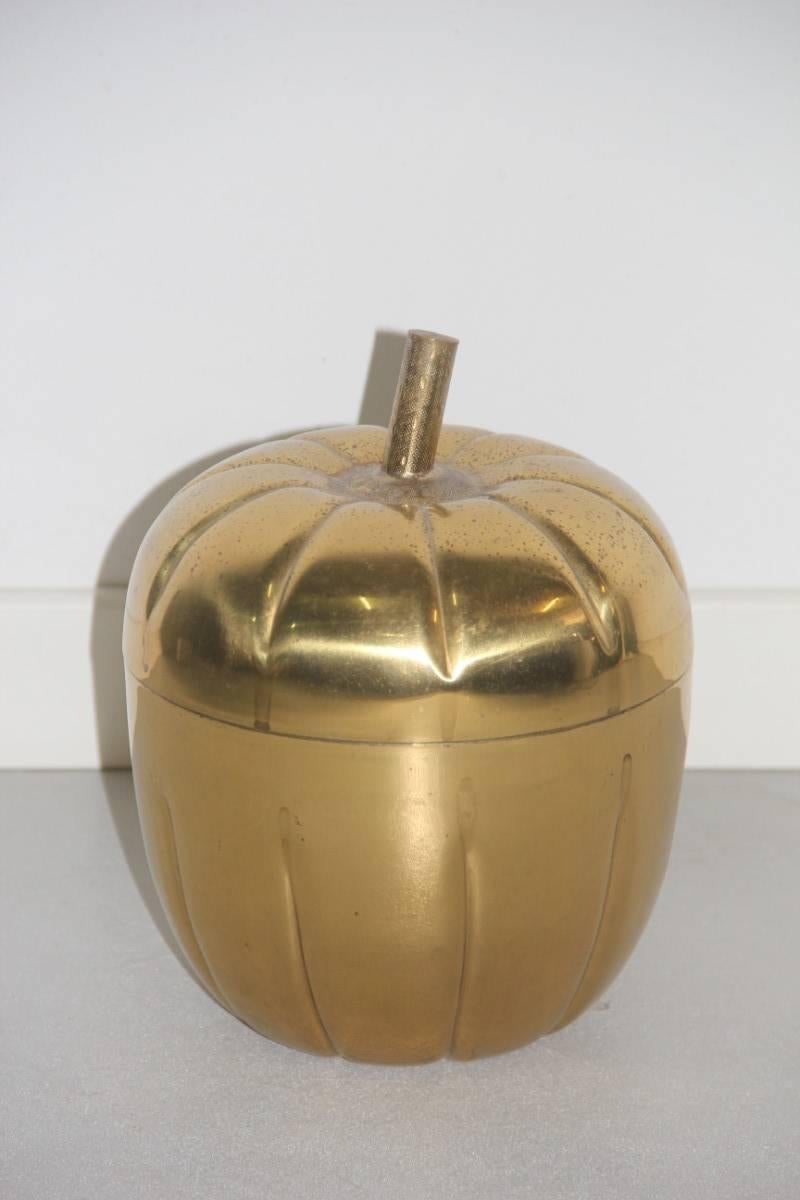 Brass acorn ice for liquor 1950s Mid-Century Italian design.
