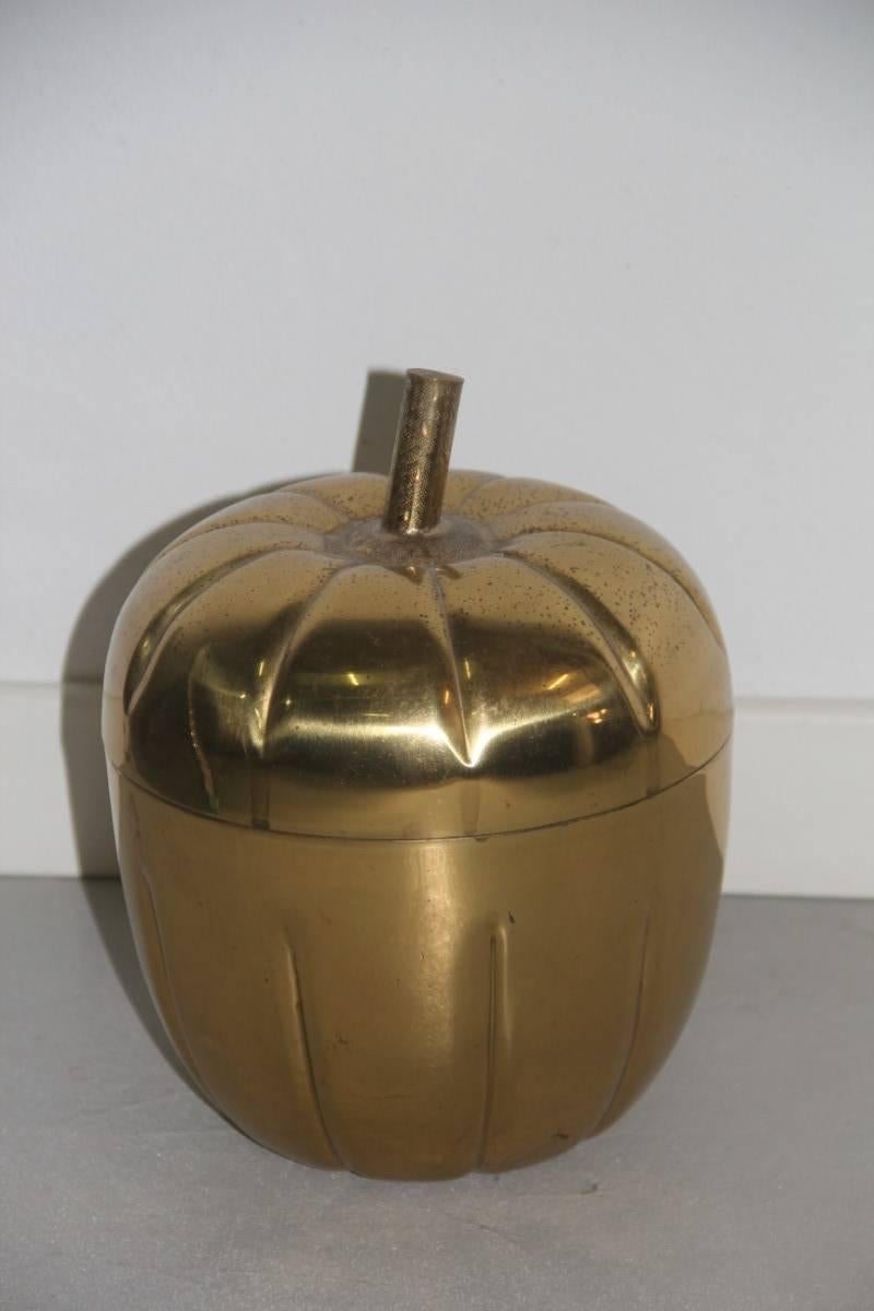 Brass Acorn Ice for Liquor 1950s Mid-Century Italian Design In Good Condition For Sale In Palermo, Sicily