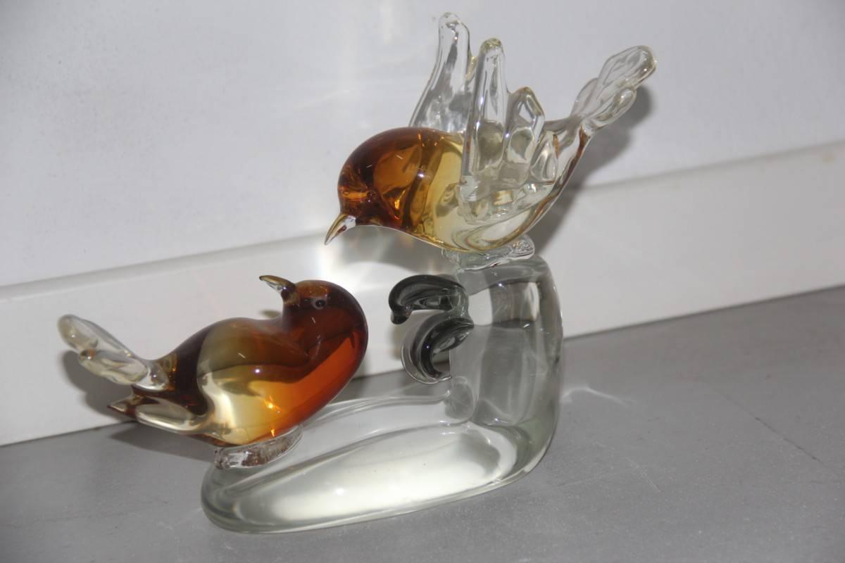 Italian Murano Art Glass Sculpture Seguso Design For Sale
