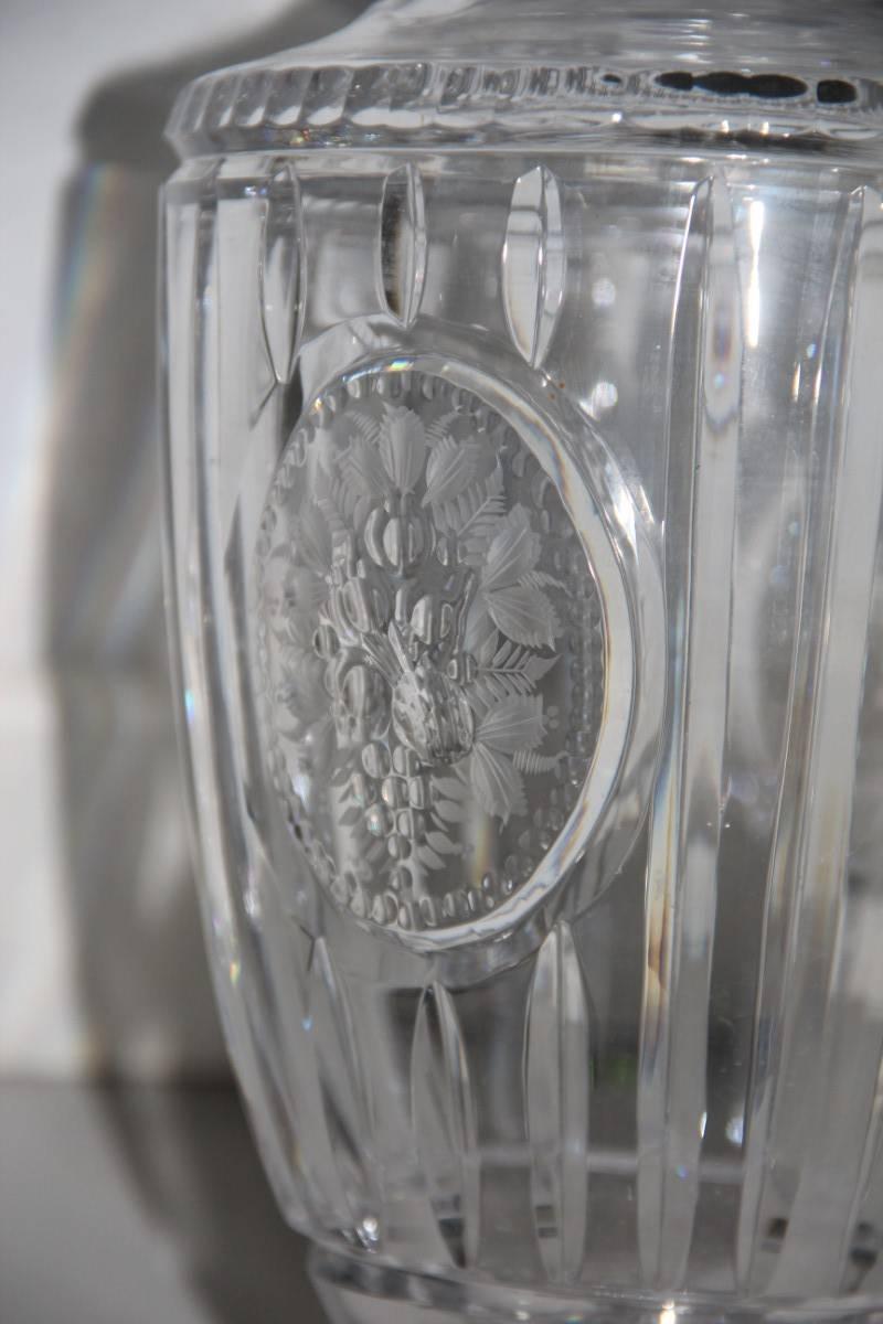 Mid-20th Century Vase Crystall Bohemia Design, 1950s