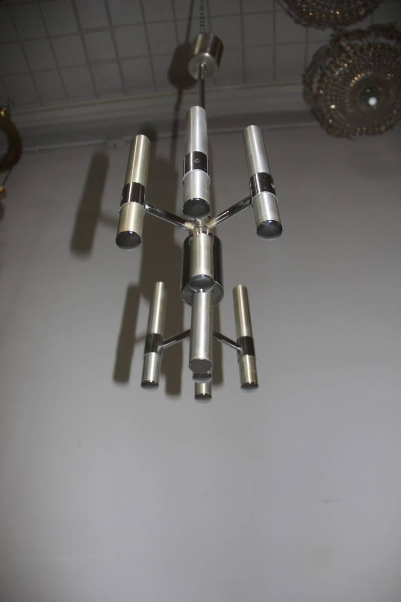 Mid-Century Modern Minimalist Chandelier, 1970s For Sale