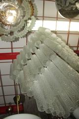 Cristal de araña de Murano Tubos Cascada de diseño italiano de mediados de siglo de 1960